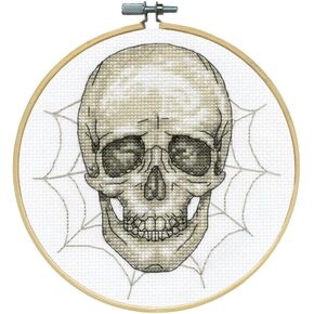 Design Works Crafts Inc. Skull Counted Cross Stitch Kit with Hoop