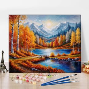 TUMOVO Abstract Colorful Flowers Paint by Numbers for Adults Beginner, Spring Flowers DIY Oil Painting by Numbers on Canvas with Brushes Art Craft Kits 16x20 Inch, Without Framed