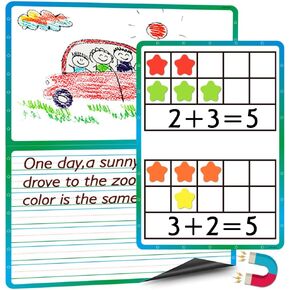 Giant Magnetic Draw Write Lined Paper for Whiteboard,Magnetic Dry Erase Handwriting Lined Paper for Classroom Whiteboard Writing Chart Paper, Kindergarten Classroom Homeschool Teaching Supplies