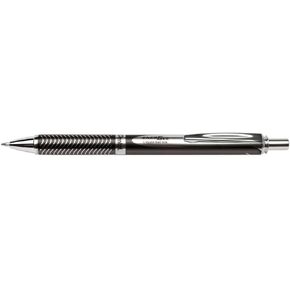 Pentel BL407AA EnerGel Alloy RT Retractable Liquid Gel Pen, .7mm, Black Barrel, Black Ink