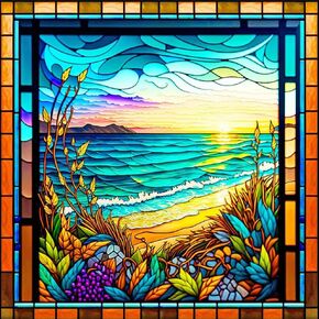 Acudotr Diamond Painting Kits for Adults, 5D DIY Diamond Art Kits for Beginners, Full Drill Diamond Painting Kits for Home Wall Decor, Seascape, 12x12 Inch