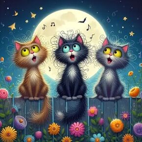 CROSHOM CAT Diamond Art Kits for Comple-Round Full Drill 5D Cat Diamond Painting Kits for البالغين المبتدئين من قبل Diamonds Pictures Moon Gem Art Painting Kits DIY Kits 14x14inch