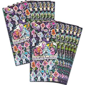 Monster High Party Favors for Boys & Girls Bundle ~ 12 Pack Monster High Sticker Sheets for Kids Birthday Party Goodie Bags | Monster High Party Supplies Set