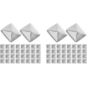 NUOBESTY 200 Pcs Metal Studs Punk Spikes Rivet Flatback Glue on Studs Gold Square Studs Copper Studs Punk Studs Silver Pyramid Spike Studs Shoes Studs DIY Materal Clothing Tower Shape