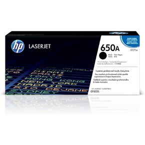 HP 650A Black Toner Cartridge | Works with HP Color LaserJet Enterprise CP5525 Series | CE270A