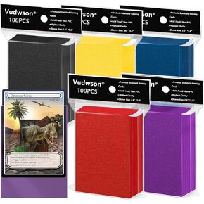 500 Count Card Sleeves, Baseball Card Sleeves for Standard Cards, 5 Colors Trading Cards Sleeves Fit for MTG, Football Card, Sports Cards, Game Cards