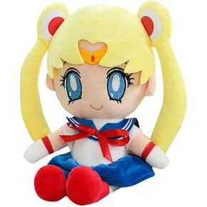 Sailor Plush Doll Cartoon Soft Stuffed Plush Usagi Tsukino Plush Toy Decoration Birthday Gift (Blue)