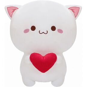 Cute Cat Plush Toy - Super Soft Grey Cat Plush Stuffed Animal, Valentine's Day Gift