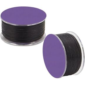 PH PandaHall 100 Yards 0.25mm Bracelet String Black Beading Thread Seed Bead Thread Sewing String Nylon String for Leather Stitching Beading Jewelry Bracelets Making