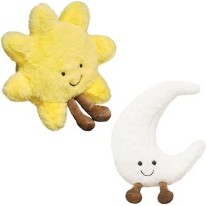 لعبة Sun Sun Plush Moon Plush ، ألعاب دمية Soft Sun Sun Moon محشو بالحيوانات المناسبة لوسائد الديكور في الغرفة ، أفكار هدايا ممتعة للأولاد والبنات