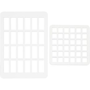 BENECREAT 3pcs Flower Swatching Template Stencil, Acrylic Drawing Stencils Paint Stencils for Fabric Walls Crafts Arts Paper Home Decoration, 7.87x5.9 Inch