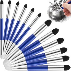 Kosiz 12 PCS Artist Blending Sponge Pen 2 مقاس مزدوج رأس مزدوج مزج قلم رصاص رسم بقلم رصاص الباستيل فرك الفرشاة الإسفنجية