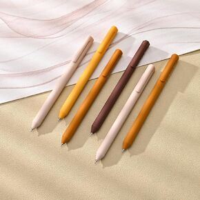BAYTORY 8Pcs Colored Gel Pens, 0.5mm Fine Point Multicolored Ink Pen，Colorful Pens Smooth Writing for Note Taking and Marking Supplies (Khaki)