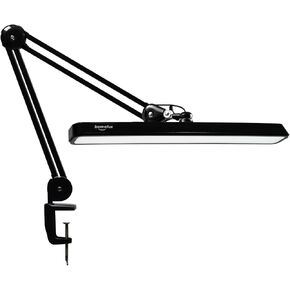 LED Architect Desk Lamp with Clamp, Metal Swing Arm 2000 Lumens Dimming Office Table Lamp for Task Work Drafting Reading Desktop, 234PCS Bright LEDs, 24W, 5 Color Temperatures Workbench Lamp