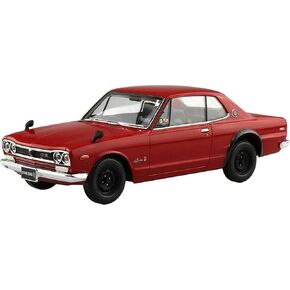 Aoshima Bunka Kyozai 09-C The Snap Kit Series Skyline 2000GT-R Red Color Coded Plastic Model
