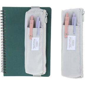 Pen Holder for Notebook Portable Pen Pouch with Adjustable Elastic Band Pen Sleeve Pouch for Journals Lightweight Pencil Bag Notebook Pen Holder Zipper Pencil Pouch Makeup Bag for Women