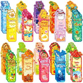 OTRAINBOW 40PCS الإشارات المرجعية للأطفال ، مرجعية ملونة لطيفة ، إشارات مرجعية ، مرجعية للطلاب للطلاب المراهقين ، مرجعية ممتعة لقراءة الإشارات المرجعية للمكافأة للمكافأة المدرسية للمكتب المدرسي الوطن
