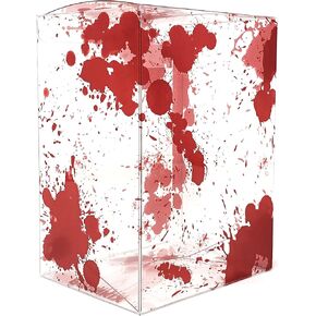 4Hrse - Blood Splatter Design Pop Protectors Soft Shells Acid Free Plastic Protector Case Fits 4-inch Figures Strong, Crystal Clear Case, Heavy Duty Acid Free w/Protective Film (Red, 10 Pack)