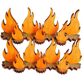 SMONEX 20 Wooden Mini Flame Markers - Spell Effects and Game Markers for Use with Dungeons and Dragons Board Game, Pathfinder, Warhammer, and Other Tabletop RPG – Accessories for D&D