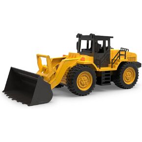 Driven by Battat – 18" Front End Loader Toy Trucks – Big Wheel Loader for Indoor&Outdoor Play – Construction Sandbox Toys – Realistic Engine Sound & Multiple Moving Parts – Gift for Kids Ages 3+