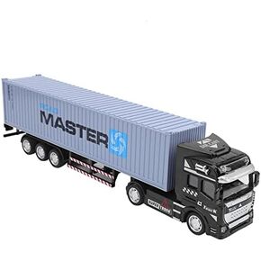 Container Truck Toy,1: 48 Alloy Container Truck Model Toy Children Car Toys Vehicle (Gray)