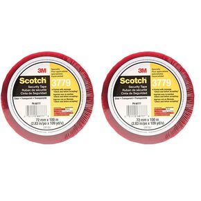 3M Scotch Security Message Box Sealing Tape 3779, 72 mm x 100 m, Individually Wrapped Conveniently Packaged