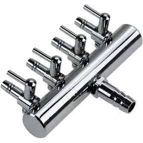 AQUANEAT Aquarium Control Valve, Fish Tank Air Valve, Air Flow Distributor Splitter for Commerical Pump Accessories(Small 4 Way)