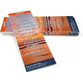 Christian Bookmark with Bible Verse, Pack of 25, Mission Themed, Walk Humbly With Your God, Micah 6:8