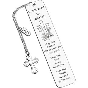 Confirmation Gifts for Teens Baptism Gifts for Girl Boys Catholic Christening Gifts First Communion Gifts for Girl Boy Baptism Bookmark Christian Christmas Stocking Stuffers for Women Men Easter
