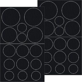 30pcs Puffer Down Jacket Patches, Self-Adhesive Nylon Puffer Jacket Repair Patch, Round Waterproof Stick on Tape for Coat Clothing Tent Sleeping Bags Ski Pants Holes Repairing- Black