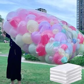 2 Pack 98.4 x 59 Inch Large Balloon Bags, Large Clear Plastic Shipping Storage Bags, Decorations, Seasonal Items, Clothing, Shoes, Balloon Drops