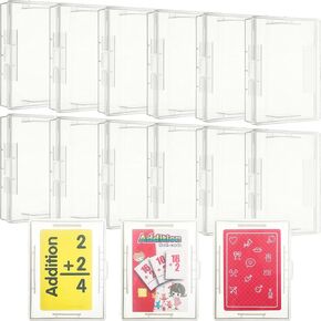 Skylety 6 Pieces Playing Card Case Holder Playing Card Box Game Organizers and Storage Containers Deck, Snaps Closed for Travel and Restaurant in Kuwait