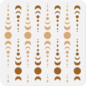 Border Stencil with Corners Template 11.7 x 8.3 Inch Reusable Border Stencil for Painting on Wood Wall Floor Fabric Furniture, Border DIY Home Decor Craft Stencil