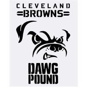 CL Browns Dog Dawg Pound Custom Stencil - 11x8.5 inches for Creative Art Projects Wall DIY Craft Decorative Template Reusable Stencil