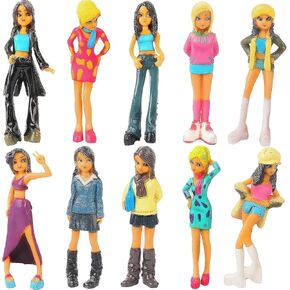ONEST 10 Pieces Little Girls Figurines Hand Painted Girls Action Figures Toys Realistic Detailed Figurine Model Toys for Kids Toddlers