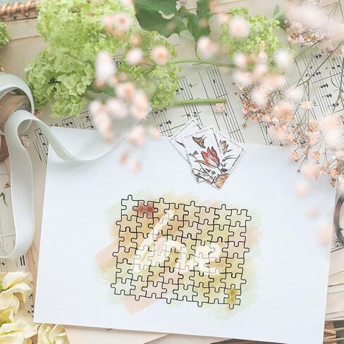 GLOBLELAND Puzzle Background Clear Stamps Puzzle Silicone Clear Stamp Seals Pattern Background Transparent Stamps for DIY Scrapbooking Cards Making Photo Album Journal Decoration in Saudi Arabia