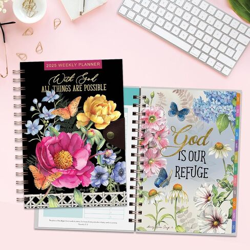 African American Expressions 2025 Dated Planners – Hardcover Weekly & Monthly Planner Celebrating Black Culture & History, 12 tabs, Twin-Wire Binding, Snap Button Closure – Sister Friends in Saudi Arabia