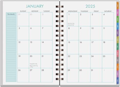 African American Expressions 2025 Dated Planners – Hardcover Weekly & Monthly Planner Celebrating Black Culture & History, 12 tabs, Twin-Wire Binding, Snap Button Closure – Sister Friends in Saudi Arabia