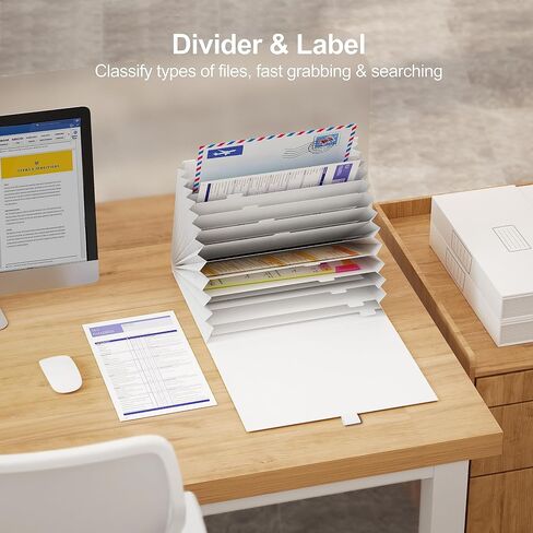 JiaWei Expanding File Folders with Pockets, 13 Pockets Accordian File Organizer with Magnetic Closure, Letter Size Portable Documents and Receipts Folders with Tabs for Document Classification in Saudi Arabia