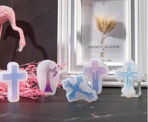 Laventy 7 PCS Cross Resin Mould Cross Mould Decorations for Topism Party Supplies DIY Cross Mould in Kuwait