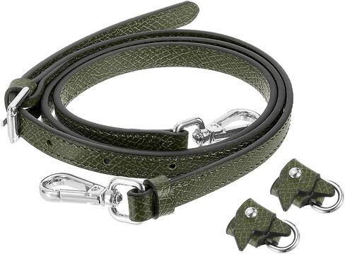SUIKIHUM Bag Shoulder Strap, (37.4"-45.3" Adjustable Replacement Conversion Kit) Genuine Leather with Metal Black Buckle for Women (Blue) in Saudi Arabia