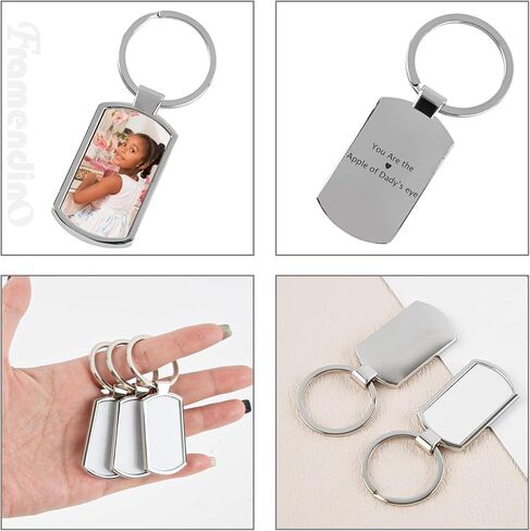 Framendino, 10 Pack Sublimation Keychain Blanks Rectangle Heat Transfer Press Key Chains with Rings for DIY Photos Crafts in Saudi Arabia