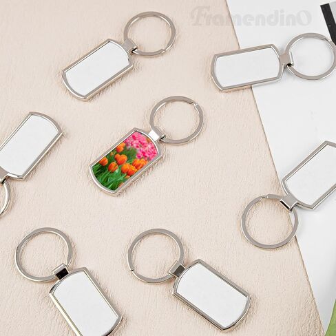 Framendino, 10 Pack Sublimation Keychain Blanks Rectangle Heat Transfer Press Key Chains with Rings for DIY Photos Crafts in Saudi Arabia
