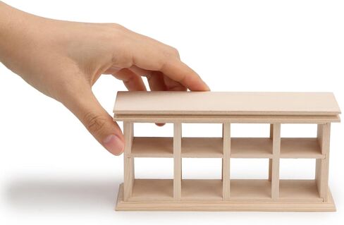 Dollhouse Furniture Bakery Cabinet Rack Miniature Food Cake Counter Collection Display Stand 1:12 Scale for Mini House Scenes Decoration Gift (White) in Saudi Arabia