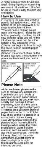 Kuretake Zig Ultra Fine Brush Pen Whte, Professional-quarity, for lettering, calligraphy, illustration, art, sketch, Made in Japan in Kuwait