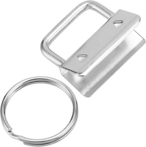 HOZEON 150 Pack 1 Inch Key Fob Hardware with Key Rings, Key Chain Fob Wristlet Bulk Key Lanyard for Key Chain Making, Bags, Hand Craft, Silver in Saudi Arabia