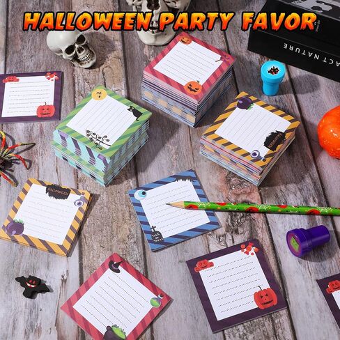 Yexiya 60 Pcs Halloween Sticky Notes Pumpkin Weird Spooky Sticky Notepad Self Adhesive Fun Sticky Notes Kawaii Removable Notes Page Markers for Home Office Supplies, 2.8 x 2.8 Inch, 12 Styles in Saudi Arabia
