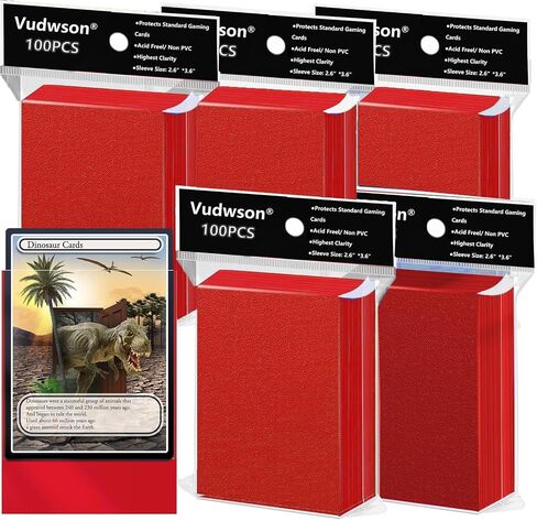 500 Count Card Sleeves, Baseball Card Sleeves for Standard Cards, 5 Colors Trading Cards Sleeves Fit for MTG, Football Card, Sports Cards, Game Cards in Saudi Arabia