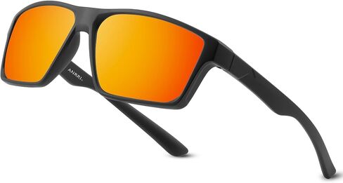 ANRRI Polarized Sports Sunglasses for Men Driving Sunglasses Lightweight Tr90 Frame for Cycling Fishing Running UV400 Protection in Saudi Arabia