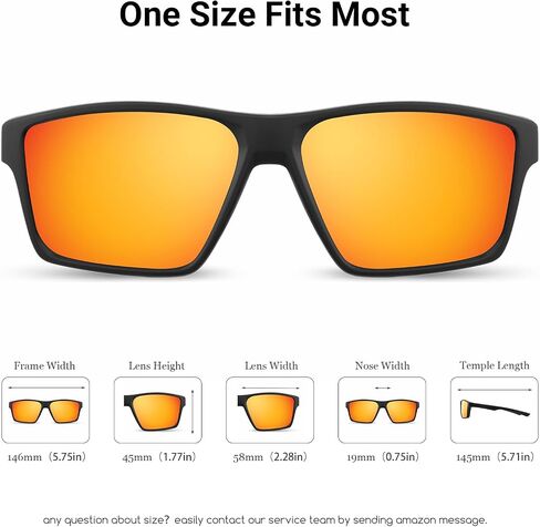 ANRRI Polarized Sports Sunglasses for Men Driving Sunglasses Lightweight Tr90 Frame for Cycling Fishing Running UV400 Protection in Saudi Arabia
